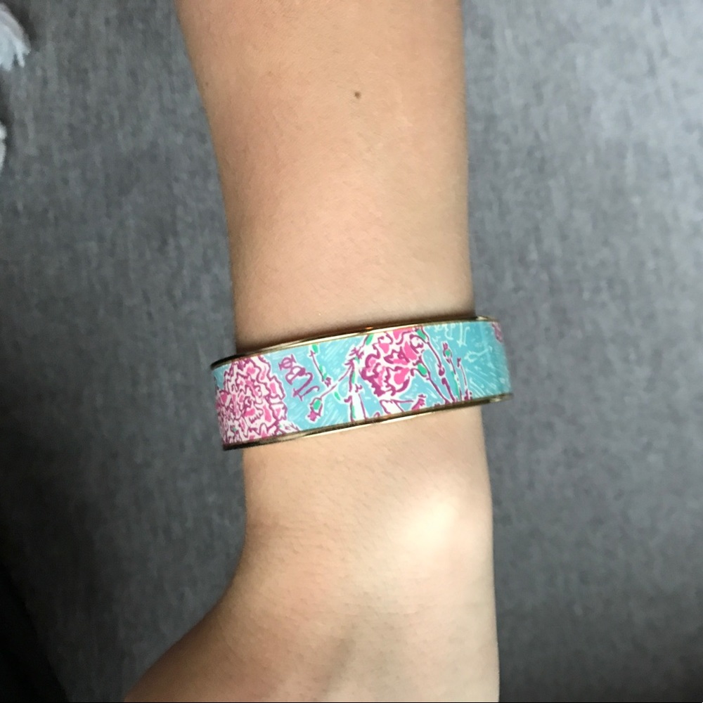 Floral Lilly Pulitzer gold bangle